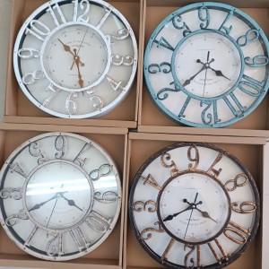 ساعة حائط مدور مع ارقام حفر cnc كبيرة حجم كبير 40 سم ابيض - اسود ساعة حائط مدور مع ارقام حفر cnc كبيرة حجم كبير 40 سم ابيض - اسود